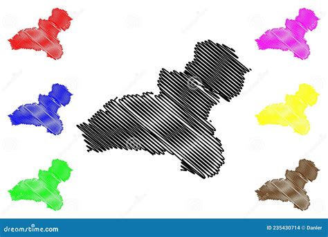 Dhule District Maharashtra State, Nashik Division, Republic of India Map Vector Illustration ...