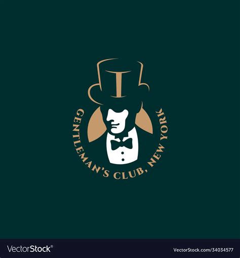 Gentleman logo Royalty Free Vector Image - VectorStock