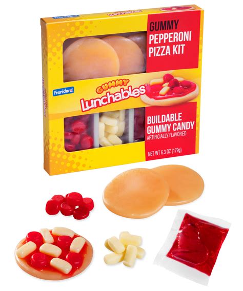 Gummy Lunchables: Your favorite lunchroom meals made gummy.