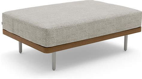 Outdoor Footstool Flex - flint - Teak | Manutti