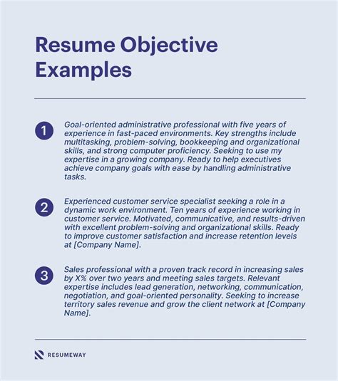 resume sample objective Objective statement cv resume write objectives ...