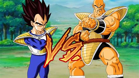 Nappa(Zenkai) VS Vegeta - YouTube