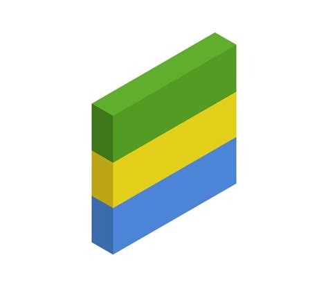 Premium Vector | Isometric gabon flag