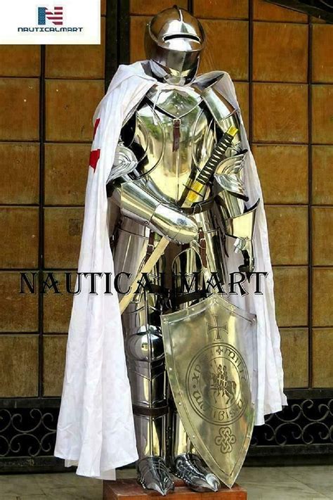 Armour Medieval Knight Crusader Full Suit Of Armor Collectible Knight Armor #Unbranded ...