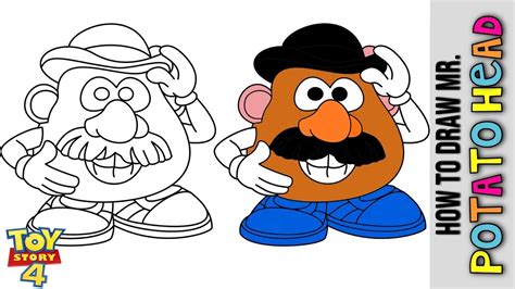 How To Draw Mr. Potato Head From Movie Toy Story 4 😃 Toy Story 4 ...