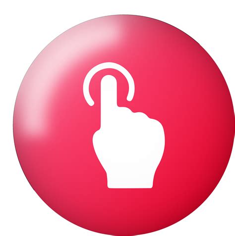 Press here button with realistic red emblem. Click here button icon for user interface. 12871549 PNG