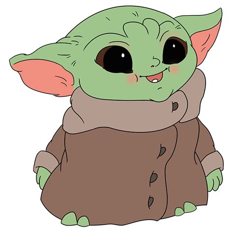 How to Draw Baby Yoda from the Mandalorian - Easy and Cute Drawing Tutorial