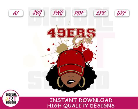 San Francisco 49ers Girl Svg NFL Svg Cricut File Svg - Etsy