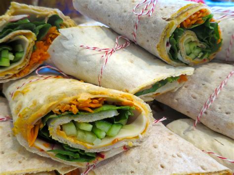 Vegetarian Wrap with Provolone and Roasted Red Pepper Hummus