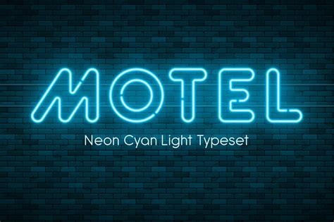 Neon light font Motel ~ Display Fonts ~ Creative Market