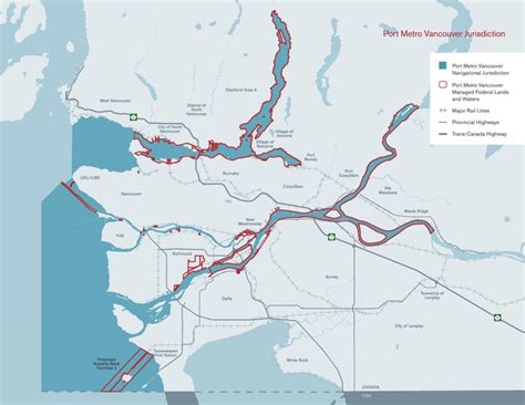 Port of vancouver map - Map of port vancouver (British Columbia - Canada)