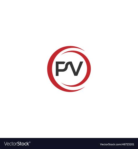 Pv logo design template graphic branding Vector Image