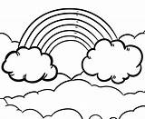 Rainbow In Sky Coloring Page  Free Printable Pages For Kids sketch template
