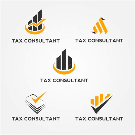 Premium Vector | Tax Consultant Logo Set