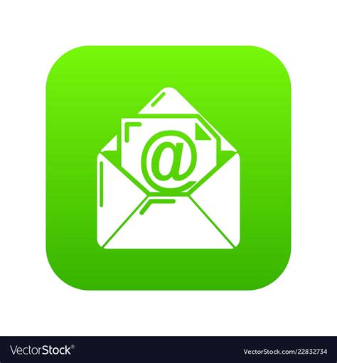 Email icon green Royalty Free Vector Image - VectorStock