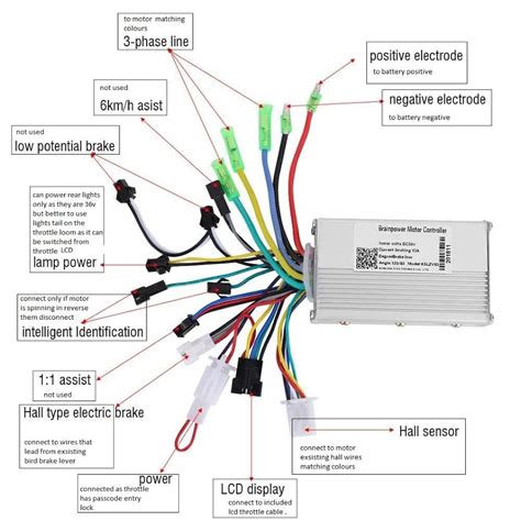 24v Electric Bike Controller Wiring Diagram E Bike Controller Wiring Diagram 24V 250W Electric ...