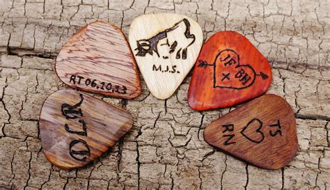 One Custom Wood Guitar Pick Custom Engraved Wooden Guitar | Etsy | Custom engraving, Guitar art ...