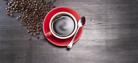 Coffee Cup Banner Background Stock Photo - Image of beans, grounds: 59163130