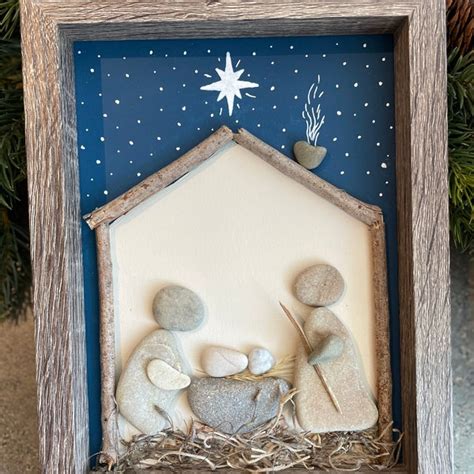 Rock Art Nativity - Etsy