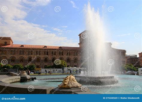 Fountain on Republic Square in Yerevan, the Capital of Armenia ...