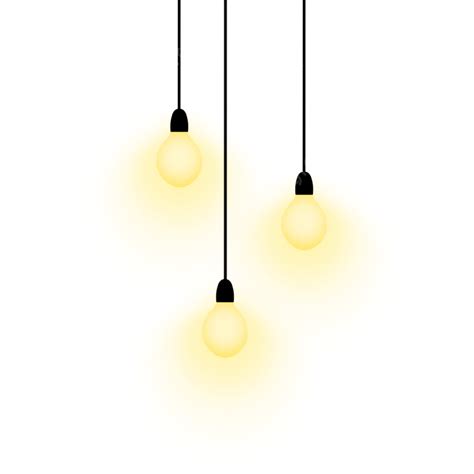 Hanging Yellow Light Bulbs Decoration, Bulb, Light, Decoration PNG Transparent Clipart Image and ...