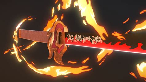 3D model Demon Slayer Rengoku Katana VR / AR / low-poly | CGTrader