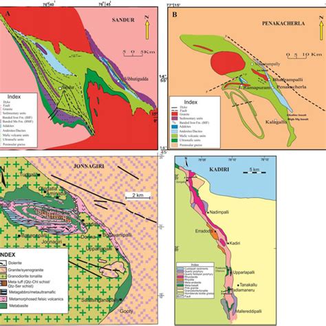 Geological maps for Chitradurga, Shimoga, Sigegudda and Bababudan ...