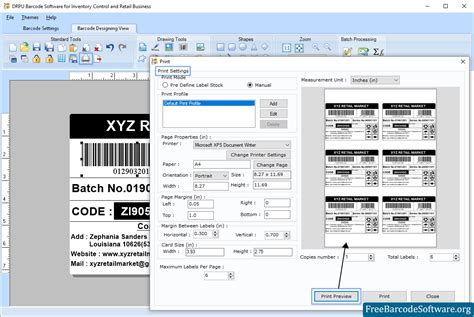 Inventory Control and Retail Business Barcode Software - FreeBarcodeSoftware