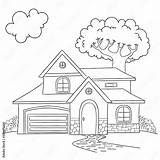House Coloring Page sketch template