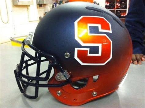 Syracuse Debut New Two-Tone “Matte Blue/Orange” Football Helmet ...