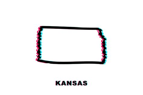 Kansas State Map Outline Graphic by DG-Studio · Creative Fabrica