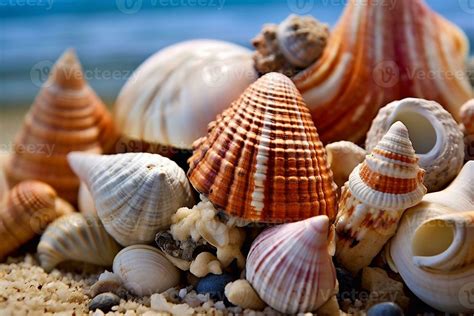 shells on sandy beach Generative AI 26462963 Stock Photo at Vecteezy