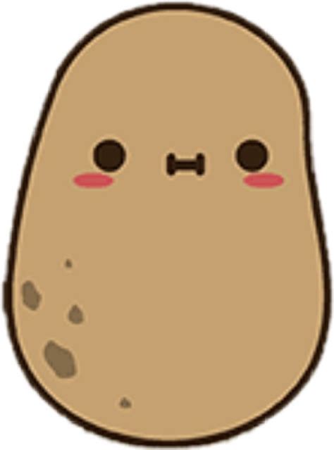 kawaii potato - Sticker by Emmchen | Kawaii potato, Cute potato, Potato drawing