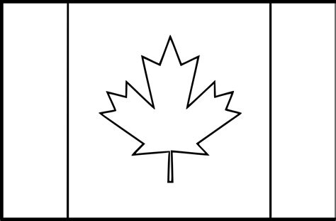 Coloriage drapeau du Canada à imprimer