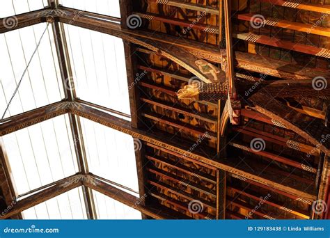 Beautiful Art and Architecture in Rafter Detail Stock Photo - Image of rafters, architectural ...