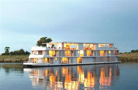 Zambezi Queen by night. A luxury African River Safari on the Chobe River between Botswana and ...