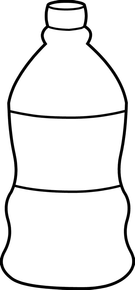 Water Bottle Line Art - Free Clip Art