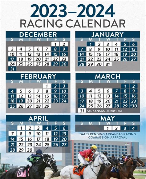 Horse Racing Calendar 2024 - Hope Ramona