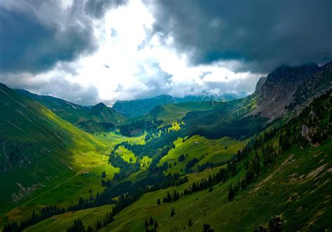 Free photo: Valley Landscape - Cloud, Cloudy, Dark - Free Download - Jooinn