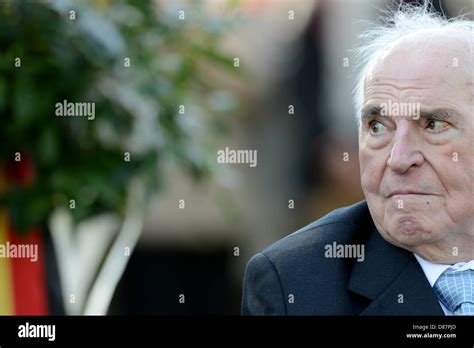 Former German Chancellor Helmut Kohl takes part in the ceremonial unveiling of a memorial plaque ...