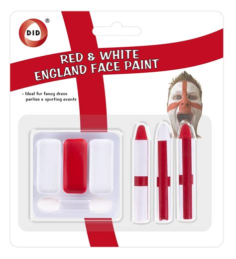 Red & White England Face Paint