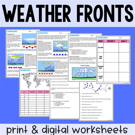 Air Masses and Fronts Worksheet - Laney Lee