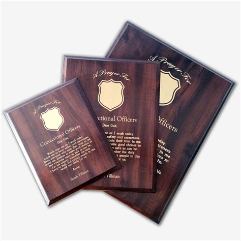 Correctional Officer Prayer Plaque | Thin Silver Line Corrections Officer Gift – Marked Moments ...