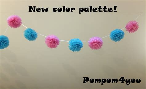 Tissue Paper Pom Pom Garland