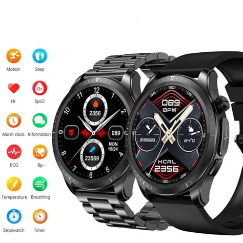 2023 ECG SMART Watch For Men Blood Glucose Oxygen Sport Fitness Tracker Watches £50.27 - PicClick UK