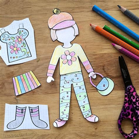 Printable Paper Doll and Kids Activity - 100 Directions