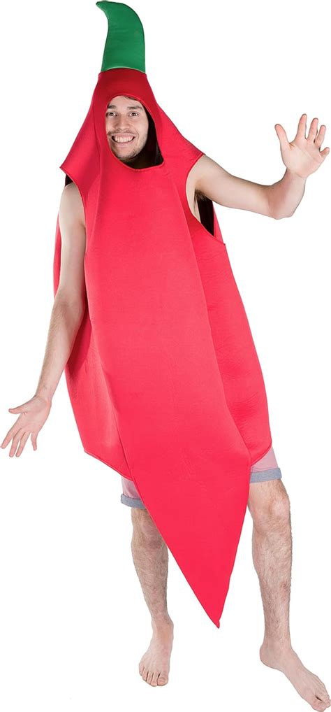 Amazon.com: Bodysocks Fancy Dress Red Chili Pepper Costume for Adults ...