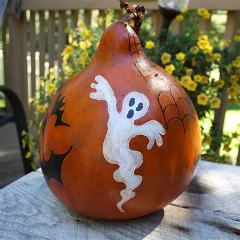 sprinkled blessings studios: Hand Painted Halloween Kettle Gourd ...