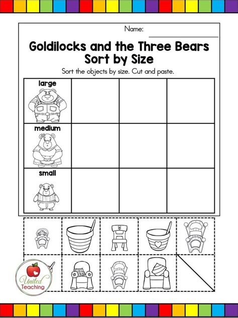 Fairy Tale Activities for Goldilocks and the Three Bears | Fairy tale activities, Bear ...