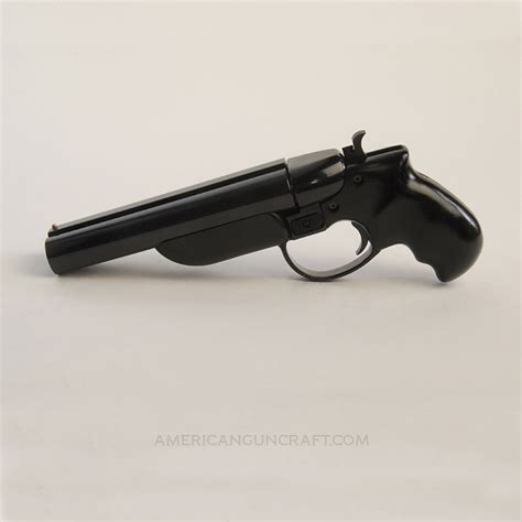 Diablo 12 Gauge Pistol, 6 inch barrel, Nickel with Black Finish Grips ...